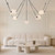 Mineral 5-Light Alabaster dimmable LED Chandelier with Patina Brass Finish - Urban Bronze/Matte Opal Glass