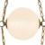 Petra 3 Light Vintage Brass dimmable LED Chandelier with Adjustable Chain Detail - Vintage Brass/Cloud Glass