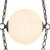 Petra 3 Light Vintage Brass dimmable LED Chandelier with Adjustable Chain Detail - Urban Bronze/Cloud Glass