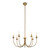 Ember 26-in Matte Black Chandelier - Brushed Gold