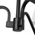 Sloan 30-in Matte Black Chandelier with White Linen Shade - Matte Black/White Linen