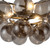 Faye 18-in Matte Black Chandelier with Clear Ribbed Glass - Matte Black/Smoked Solid Glass