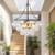 Faye 24-in Matte Black Chandelier with Clear Ribbed Glass - Matte Black/Clear Ribbed Glass