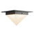 Mineral 8-in (5-in Height) Urban Bronze Triangular Flush Mount with Opal Glass - Urban Bronze/Alabaster