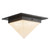 Mineral 8-in (5-in Height) Urban Bronze Triangular Flush Mount with Opal Glass - Urban Bronze/Alabaster
