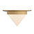 Mineral 8-in (5-in Height) Urban Bronze Triangular Flush Mount with Opal Glass - Patina Brass/Opal Glass