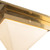 Mineral 8-in (5-in Height) Urban Bronze Triangular Flush Mount with Opal Glass - Patina Brass/Opal Glass