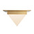 Mineral 8-in (5-in Height) Urban Bronze Triangular Flush Mount with Opal Glass - Patina Brass/Alabaster