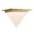 Mineral 11-in (9-in Height) Urban Bronze Triangular Flush Mount with Opal Glass - Patina Brass/Opal Glass