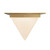 Mineral 11-in (9-in Height) Urban Bronze Triangular Flush Mount with Opal Glass - Patina Brass/Opal Glass