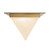 Mineral 11-in (9-in Height) Urban Bronze Triangular Flush Mount with Opal Glass - Patina Brass/Alabaster