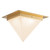 Mineral 11-in (9-in Height) Urban Bronze Triangular Flush Mount with Opal Glass - Patina Brass/Alabaster