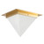 Mineral 11-in (9-in Height) Urban Bronze Triangular Flush Mount with Opal Glass - Patina Brass/Alabaster