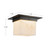 Mineral 8-in (6-in Height) Patina Brass Square Flush Mount with Opal Glass - Patina Brass/Alabaster