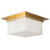 Mineral 11-in Alabaster Flush Mount with Brass Finish - Patina Brass/Alabaster