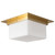 Mineral 11-in Alabaster Flush Mount with Brass Finish - Patina Brass/Opal Glass