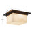 Mineral 11-in Alabaster Flush Mount with Brass Finish - Patina Brass/Opal Glass