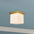 Mineral 11-in (9-in Height) Patina Brass Square Flush Mount with Opal Glass - Patina Brass/Opal Glass