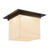 Mineral 11-in (9-in Height) Patina Brass Square Flush Mount with Opal Glass - Urban Bronze/Alabaster