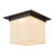 Mineral 11-in (9-in Height) Patina Brass Square Flush Mount with Opal Glass - Urban Bronze/Alabaster