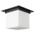 Mineral 11-in (9-in Height) Patina Brass Square Flush Mount with Opal Glass - Urban Bronze/Matte Opal Glass