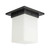 Mineral 8-in (9-in Height) Urban Bronze Square Flush Mount with Opal Glass - Urban Bronze/Alabaster