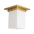 Mineral 8-in (9-in Height) Urban Bronze Square Flush Mount with Opal Glass - Patina Brass/Opal Glass
