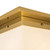 Mineral 8-in (9-in Height) Urban Bronze Square Flush Mount with Opal Glass - Patina Brass/Opal Glass