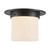 Mineral 8-in (6-in Height) Urban Bronze Cylinder Flush Mount with Opal Glass - Urban Bronze/Matte Opal Glass
