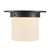 Mineral 8-in (6-in Height) Urban Bronze Cylinder Flush Mount with Opal Glass - Urban Bronze/Matte Opal Glass
