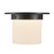 Mineral 8-in (6-in Height) Urban Bronze Cylinder Flush Mount with Opal Glass - Urban Bronze/Alabaster