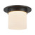 Mineral 8-in (6-in Height) Urban Bronze Cylinder Flush Mount with Opal Glass - Urban Bronze/Alabaster