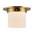 Mineral 8-in (6-in Height) Urban Bronze Cylinder Flush Mount with Opal Glass - Patina Brass/Opal Glass