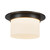 Mineral 11-in (6-in Height) Urban Bronze Cylinder Flush Mount with Opal Glass - Urban Bronze/Matte Opal Glass