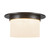 Mineral 11-in (6-in Height) Urban Bronze Cylinder Flush Mount with Opal Glass - Urban Bronze/Alabaster
