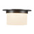 Mineral 11-in (6-in Height) Urban Bronze Cylinder Flush Mount with Opal Glass - Urban Bronze/Alabaster