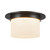 Mineral 11-in (6-in Height) Urban Bronze Cylinder Flush Mount with Opal Glass - Urban Bronze/Alabaster