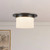 Mineral 11-in (6-in Height) Urban Bronze Cylinder Flush Mount with Opal Glass - Urban Bronze/Alabaster