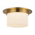 Mineral 11-in (6-in Height) Urban Bronze Cylinder Flush Mount with Opal Glass - Patina Brass/Opal Glass