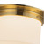 Mineral 11-in (6-in Height) Urban Bronze Cylinder Flush Mount with Opal Glass - Patina Brass/Opal Glass
