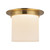 Mineral 11-in (9-in Height) Urban Bronze Cylinder Flush Mount with Opal Glass - Patina Brass/Opal Glass