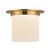 Mineral 11-in (9-in Height) Urban Bronze Cylinder Flush Mount with Opal Glass - Patina Brass/Opal Glass