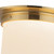 Mineral 11-in (9-in Height) Urban Bronze Cylinder Flush Mount with Opal Glass - Patina Brass/Opal Glass