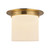 Mineral 11-in (9-in Height) Urban Bronze Cylinder Flush Mount with Opal Glass - Patina Brass/Alabaster