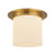 Mineral 11-in (9-in Height) Urban Bronze Cylinder Flush Mount with Opal Glass - Patina Brass/Alabaster