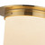 Mineral 11-in (9-in Height) Urban Bronze Cylinder Flush Mount with Opal Glass - Patina Brass/Alabaster