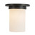 Mineral 8-in (9-in Height) Urban Bronze Cylinder Flush Mount - Urban Bronze/Matte Opal Glass
