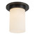 Mineral 8-in (9-in Height) Urban Bronze Cylinder Flush Mount - Urban Bronze/Matte Opal Glass