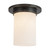 Mineral 8-in (9-in Height) Urban Bronze Cylinder Flush Mount - Urban Bronze/Matte Opal Glass