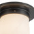Mineral 8-in (9-in Height) Urban Bronze Cylinder Flush Mount - Urban Bronze/Matte Opal Glass